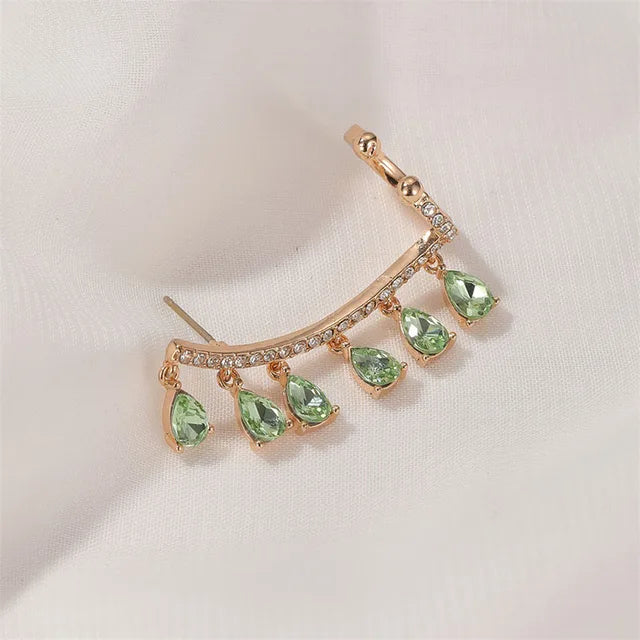 One Piece Crystal Inlay Stud Earring