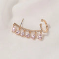 One Piece Crystal Inlay Stud Earring