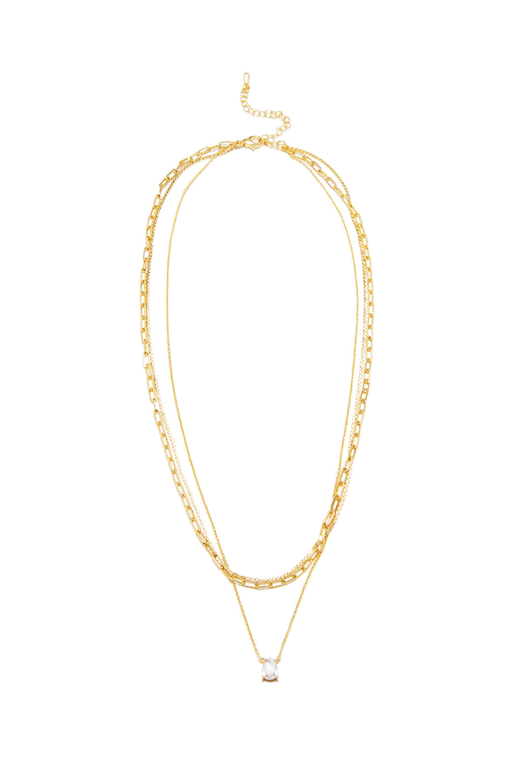 Macey Gold Plated Layered Necklace - Gold